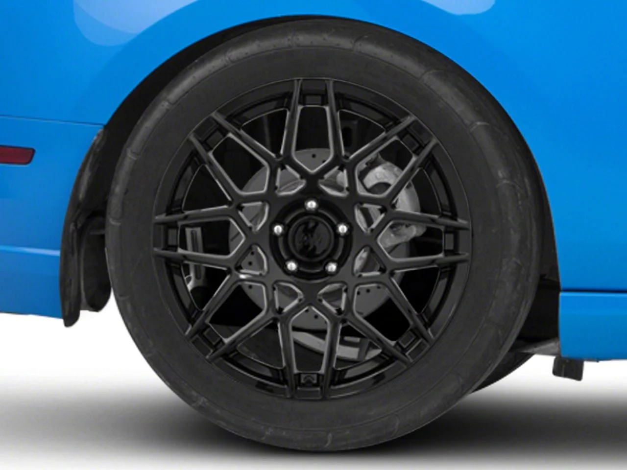 2013 GT500 Style Gloss Black Wheel; Rear Only; 19x10; 48mm Offset (10-14 Mustang)