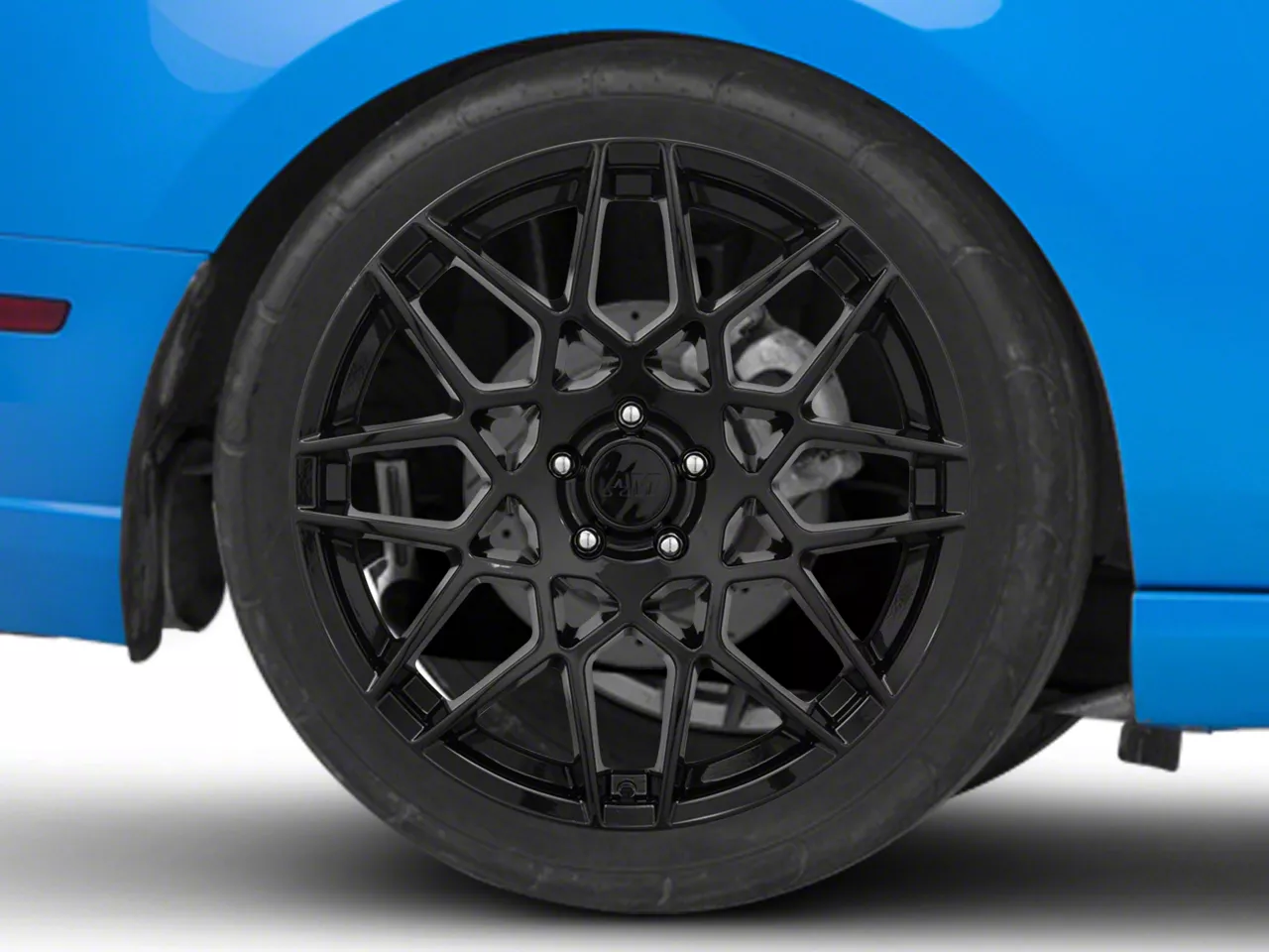 2013 GT500 Style Gloss Black Wheel; Rear Only; 20x10; 48mm Offset (10-14 Mustang)