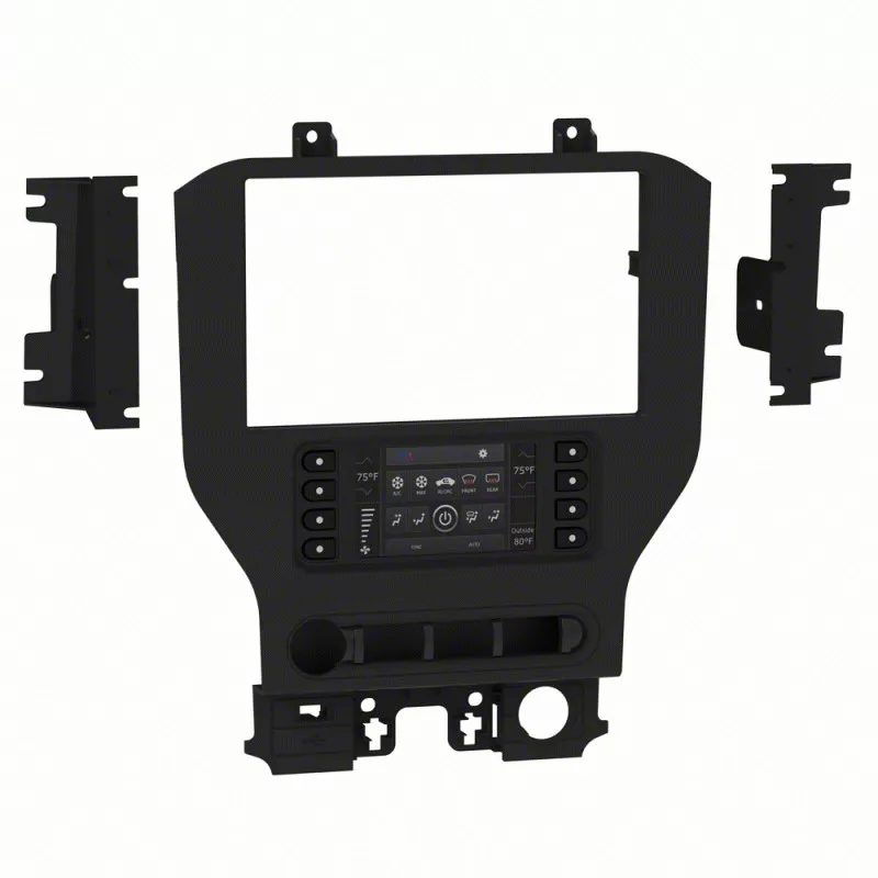 8-Inch Pioneer Multimedia Receiver Car Stereo Dash Kit; Charcoal (15-23 Mustang w/ 4.20-Inch Screen)