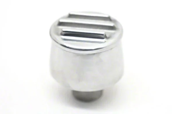 Aluminum Round Finned Valve Cover Breather; 1-1/4-Inch; Polished (Universal; Some Adaptation May Be Required)