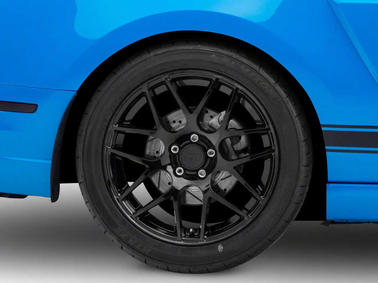 AMR Gloss Black Wheel; Rear Only; 19x10; 48mm Offset (10-14 Mustang)