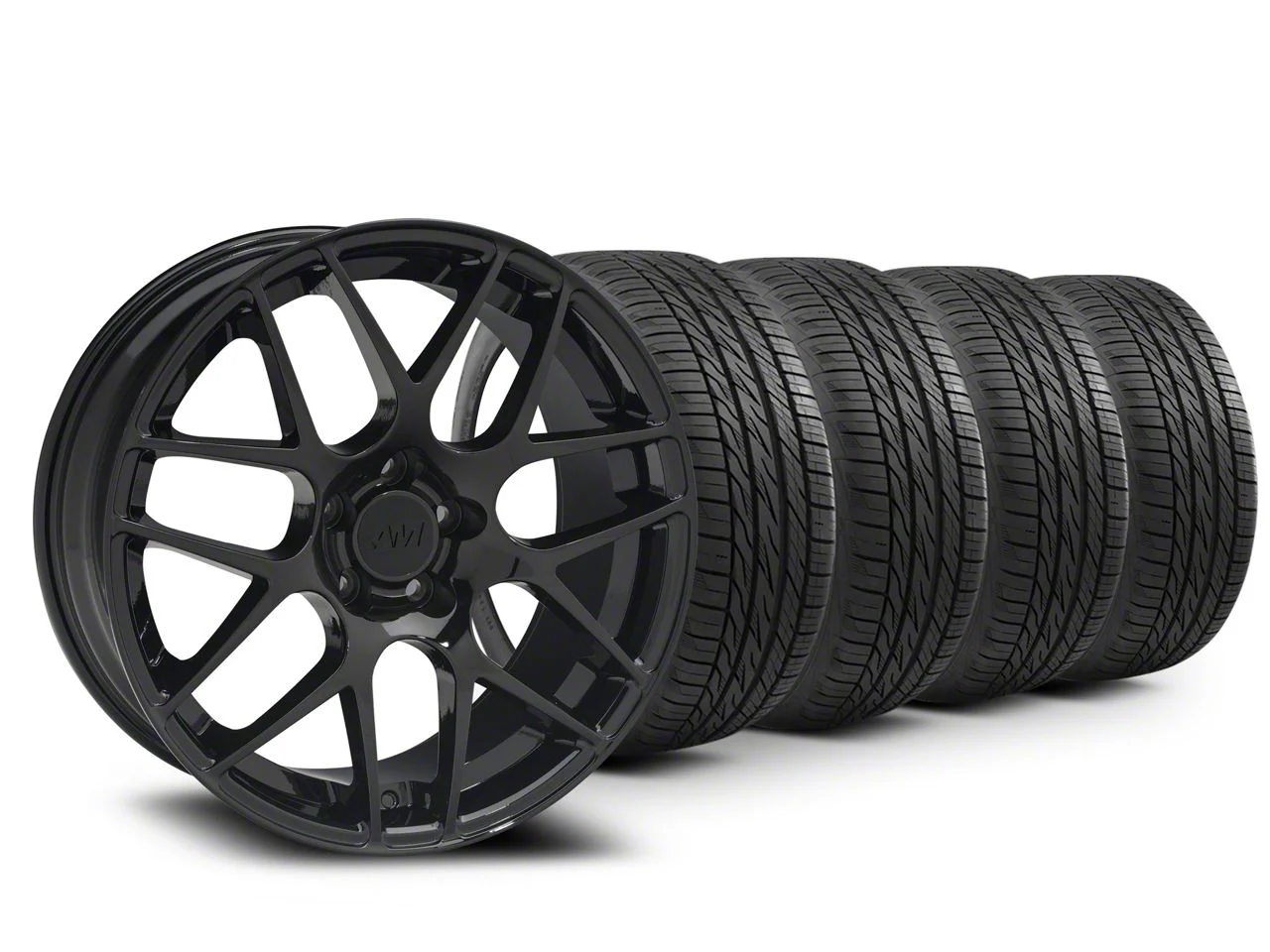 20x8.5 AMR Wheel & NITTO All-Season Motivo Tire Package (15-23 Mustang GT, EcoBoost, V6)
