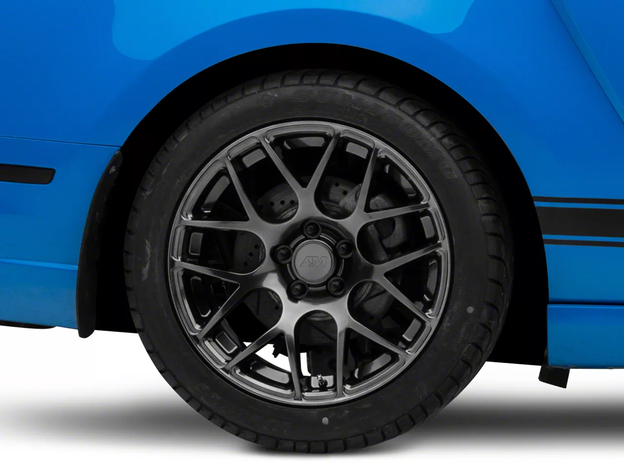 AMR Dark Stainless Wheel; 18x9; 30mm Offset (10-14 Mustang, Excluding 13-14 GT500)