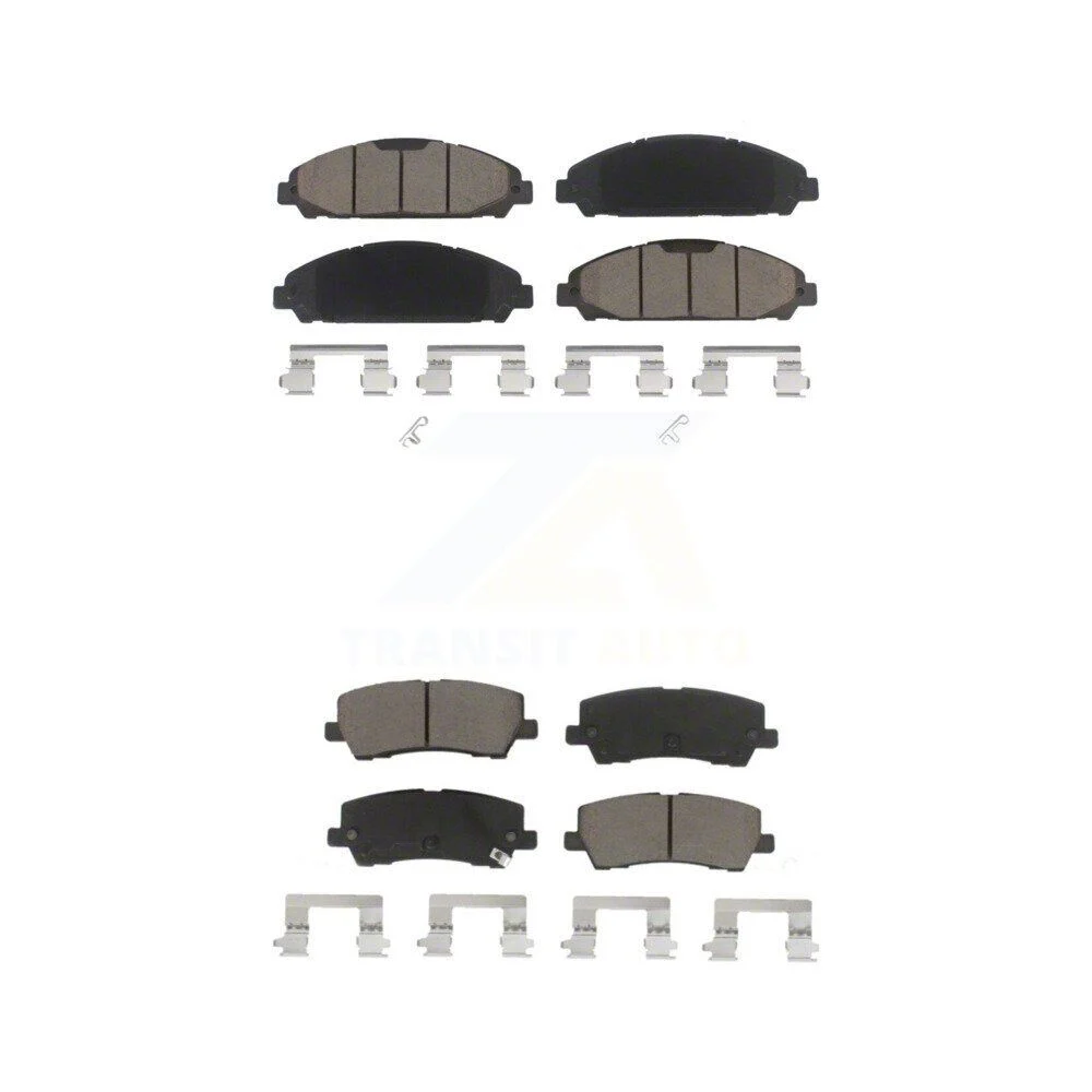 Ceramic Brake Pads; Front and Rear (15-23 Mustang EcoBoost w/o Performance Pack, V6)