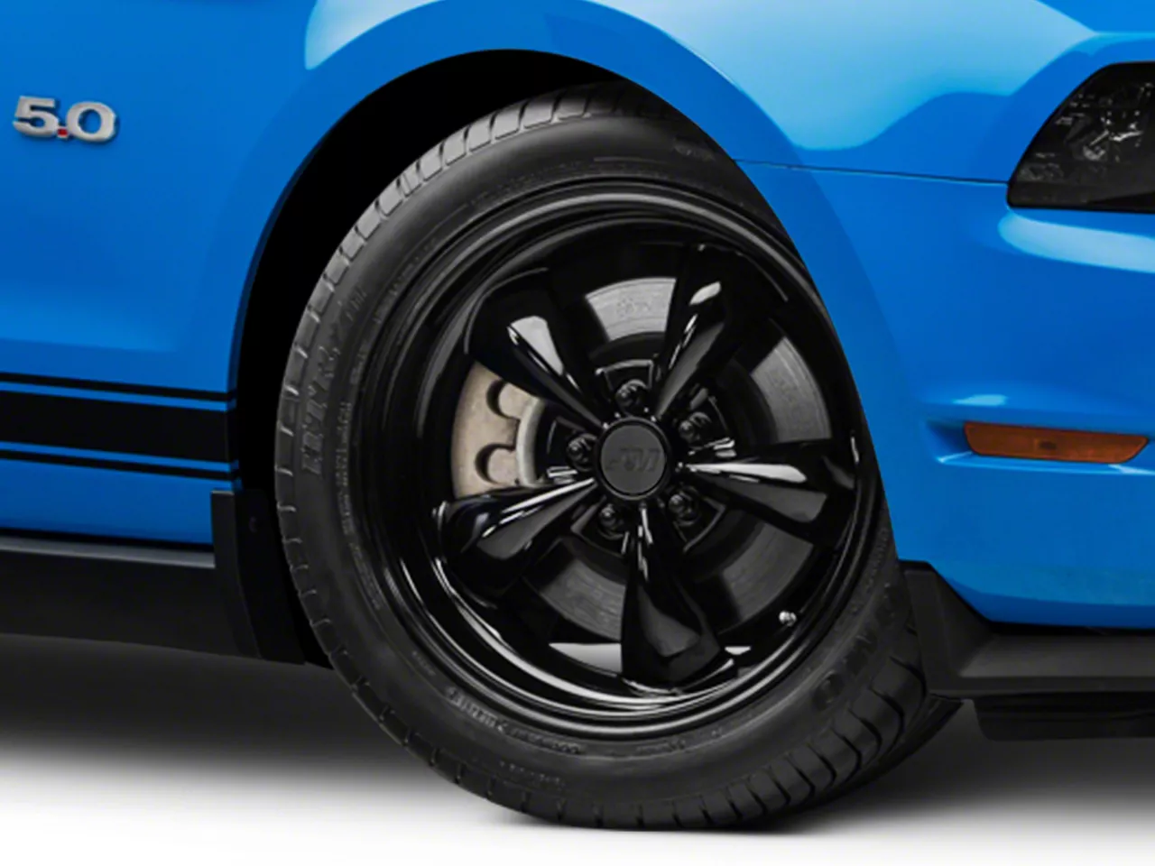 Deep Dish Bullitt Solid Gloss Black Wheel; 18x9; 30mm Offset (2010 Mustang GT; 10-14 Mustang V6)