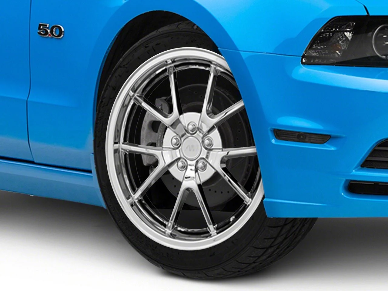 FR500 Style Chrome Wheel; 20x8.5; 30mm Offset (10-14 Mustang)