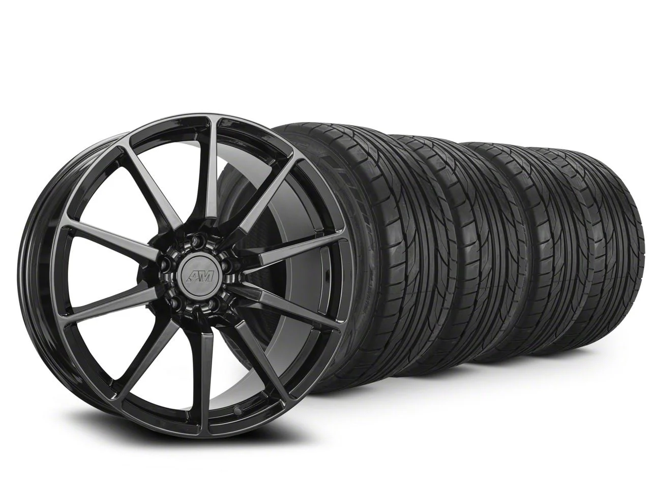 19x8.5 GT350 Style Wheel & NITTO High Performance NT555 G2 Tire Package (15-23 Mustang GT, EcoBoost, V6)