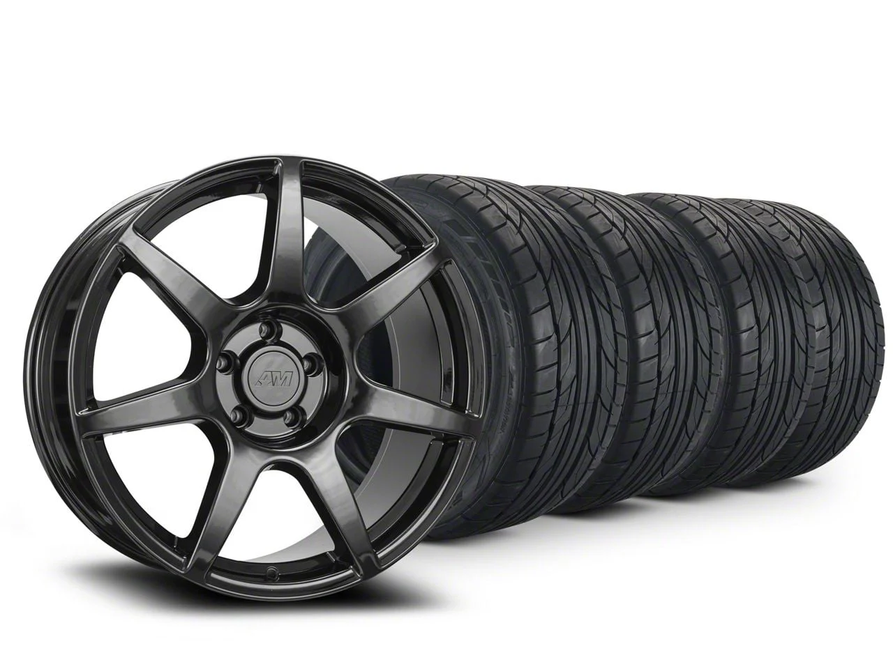 19x8.5 GT350R Style Wheel & NITTO High Performance NT555 G2 Tire Package (15-23 Mustang GT, EcoBoost, V6)