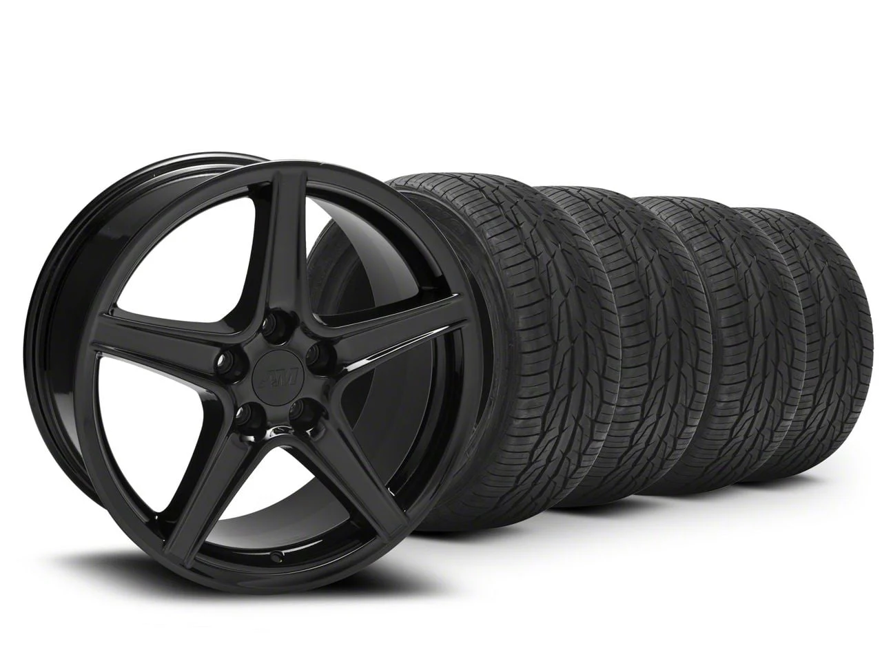 19x8.5 Saleen Style Wheel & Toyo All-Season Extensa HP II Tire Package (05-14 Mustang GT w/o Performance Pack, V6)