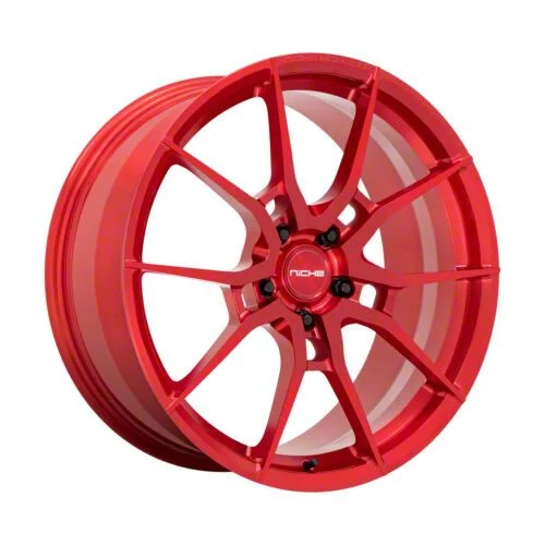Niche Kanan Brushed Candy Red Wheel; Rear Only; 20x11; 26mm Offset (08-23 RWD Challenger, Excluding Widebody)