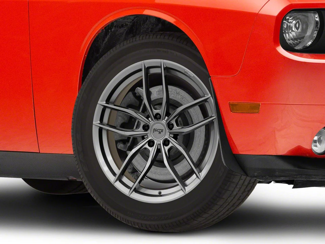 Niche Vosso Matte Anthracite Wheel; 18x8; 40mm Offset (08-23 RWD Challenger, Excluding Widebody)