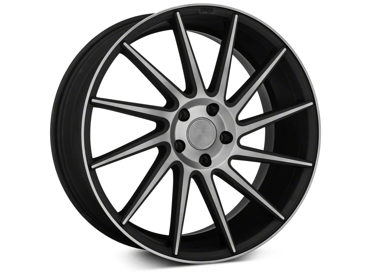 Niche Surge Double Dark Directional Wheel; Passenger Side; 20x8.5; 35mm Offset (10-14 Mustang)