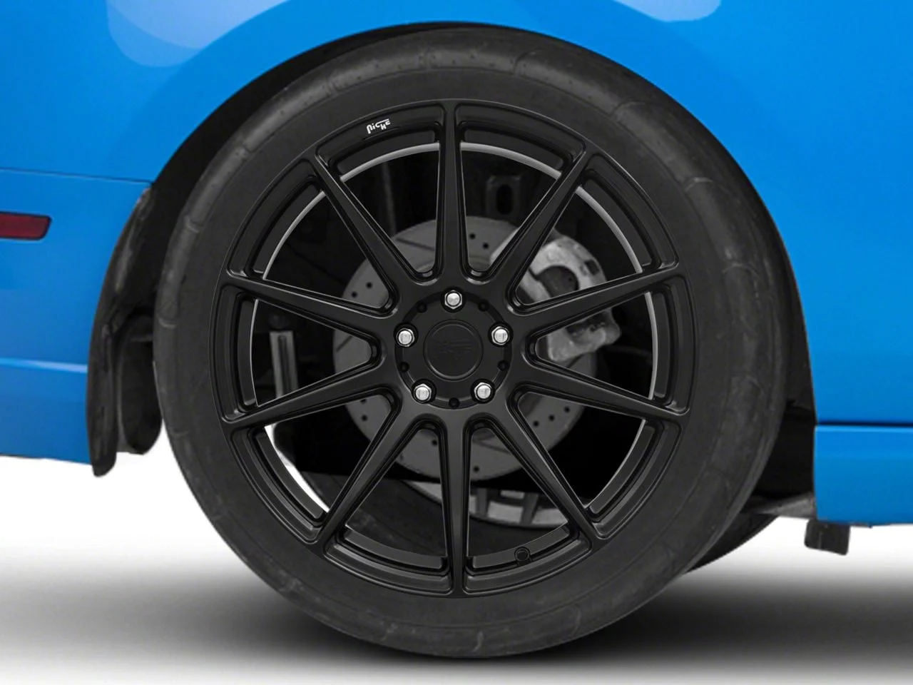 Niche Essen Matte Black Wheel; Rear Only; 20x10; 40mm Offset (10-14 Mustang)