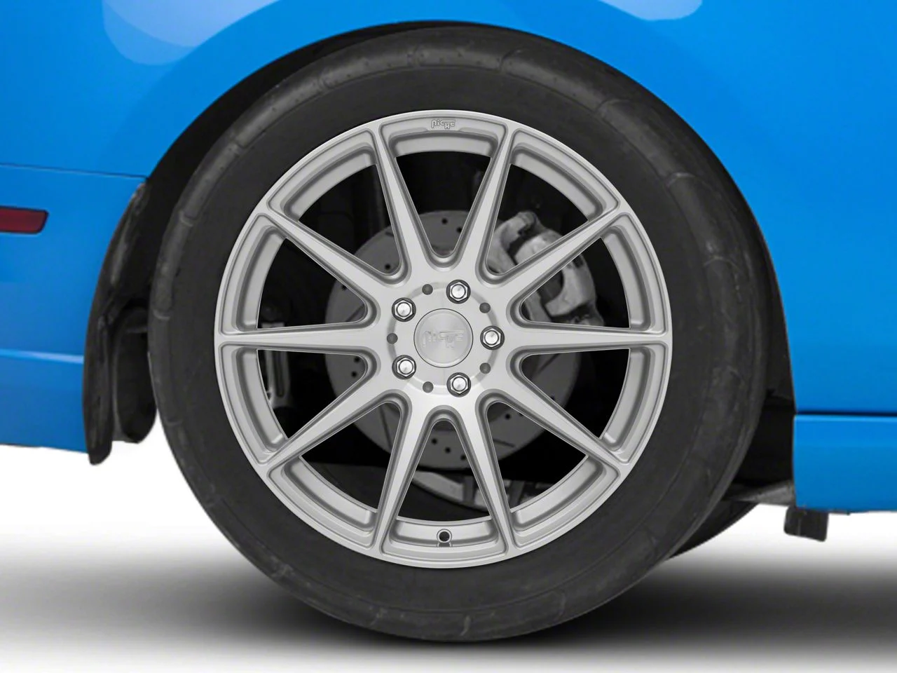 Niche Essen Silver Wheel; Rear Only; 19x10; 40mm Offset (10-14 Mustang)