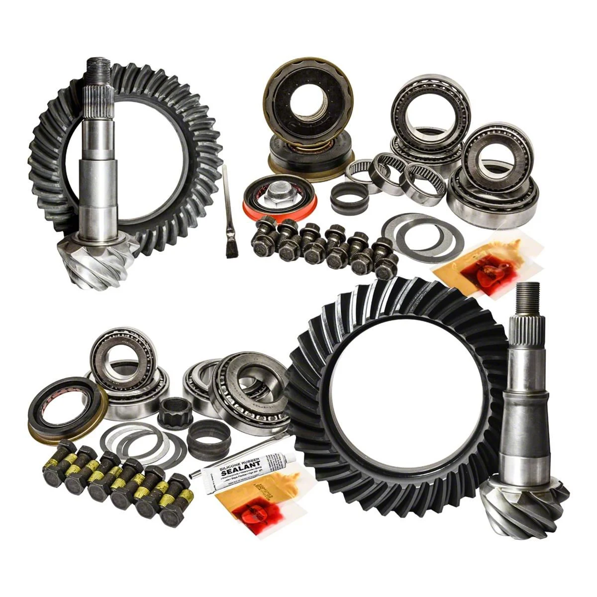 Nitro Gear & Axle AAM 9.25-Inch Front Axle/11.50-Inch Rear Axle Ring and Pinion Gear Kit; 4.11 Gear Ratio (03-10 5.9L, 6.7L RAM 2500)