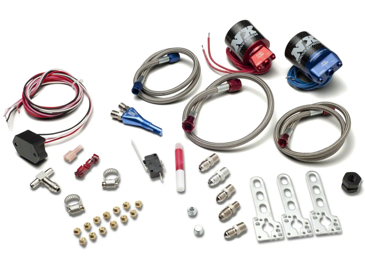 Nitrous Express Fly-By-Wire Single Nitrous Nozzle System; 10 lb. Bottle (05-10 Mustang GT)