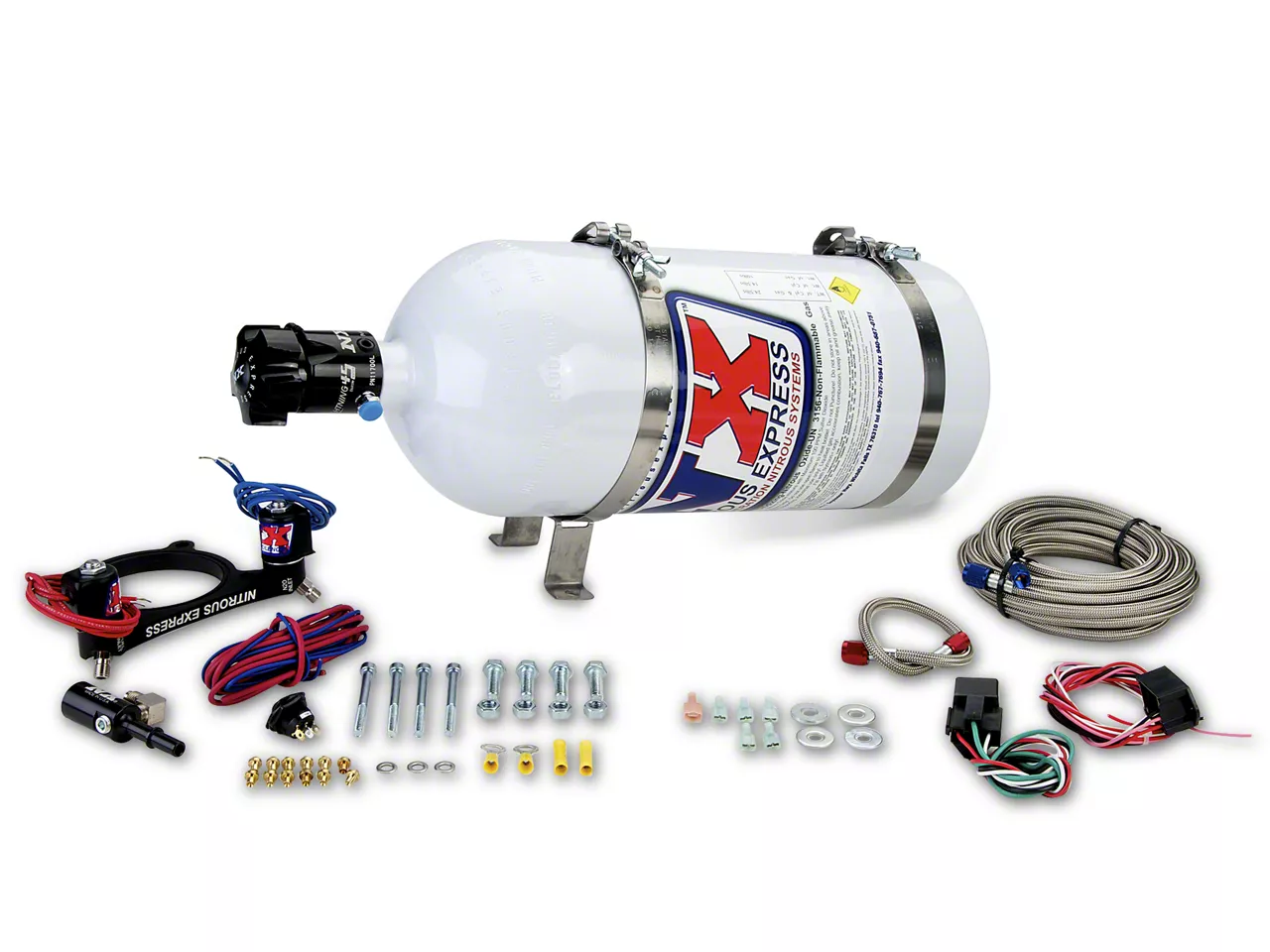 Nitrous Express Coyote Single Nitrous Plate System; 10 lb. Bottle (11-23 Mustang GT)