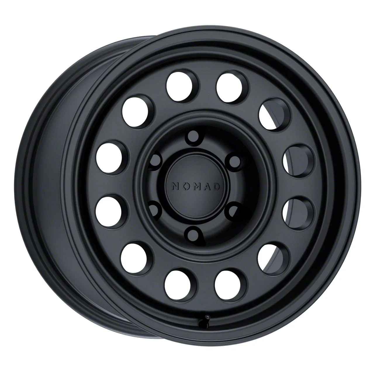Nomad Wheels Convoy Satin Black 6-Lug Wheel; 17x8.5; -10mm Offset (07-13 Sierra 1500)