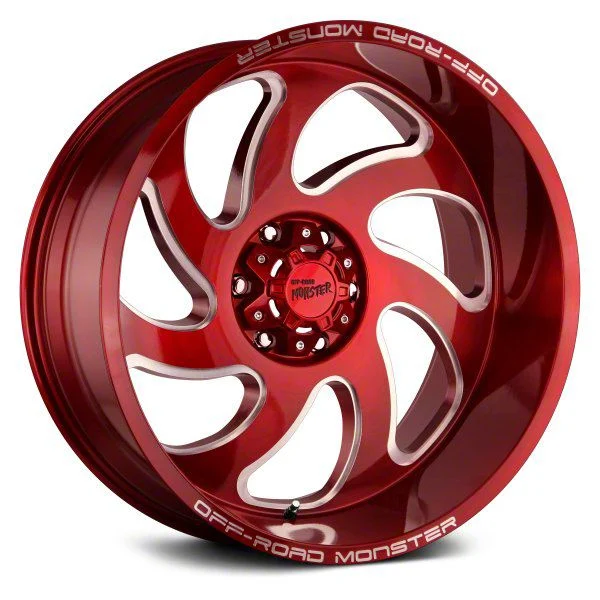 Off-Road Monster M07 Candy Red 6-Lug Wheel; 20x10; -19mm Offset (09-14 F-150)