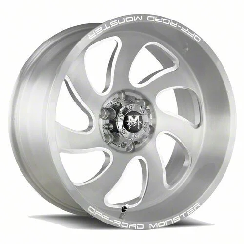 Off-Road Monster M07 Brushed Face Silver 6-Lug Wheel; 20x10; -19mm Offset (19-26 RAM 1500)