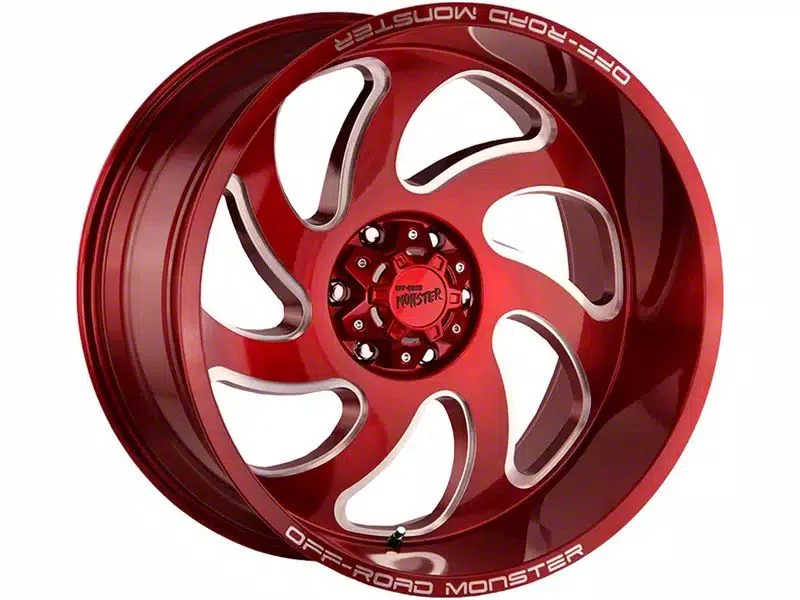 Off-Road Monster M07 Candy Red 6-Lug Wheel; 20x10; -19mm Offset (19-26 RAM 1500)