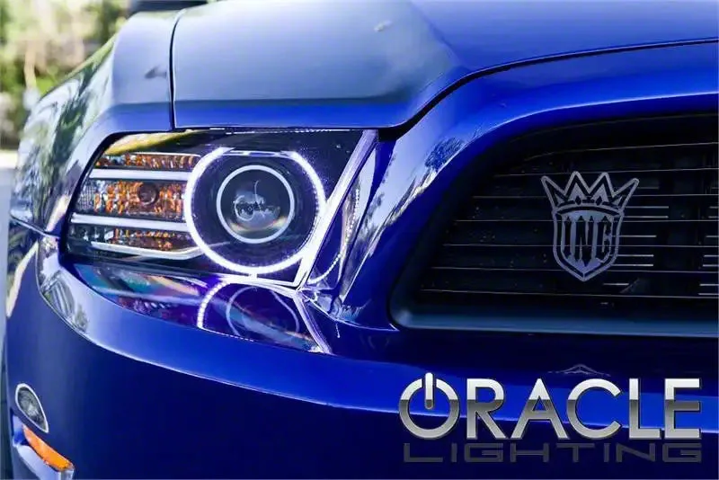 Oracle CCFL Halo Headlight Conversion Kit; ColorSHIFT (13-14 Mustang w/ Factory HID Headlights)