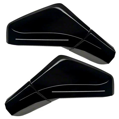 Oracle Concept Side Mirrors; Black; GBA (05-13 Corvette C6)