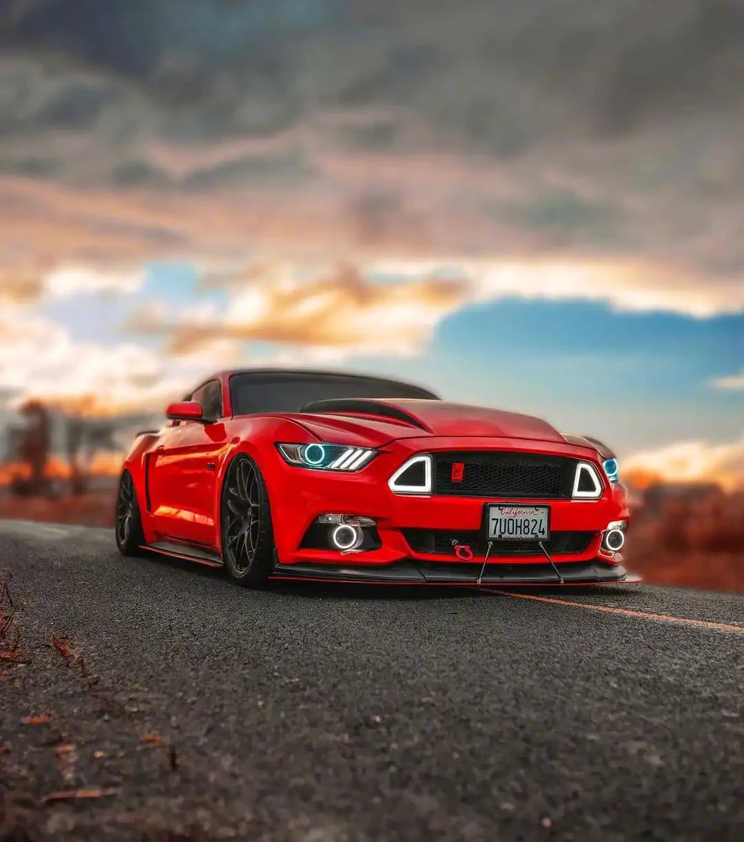Oracle LED Halo Headlight Conversion Kit; ColorSHIFT (15-17 Mustang; 18-22 Mustang GT350, GT500)