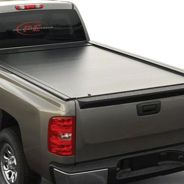 Pace Edwards Full Metal JackRabbit Retractable Bed Cover; Matte Black (20-26 Sierra 3500 HD w/ 8-Foot Long Box)