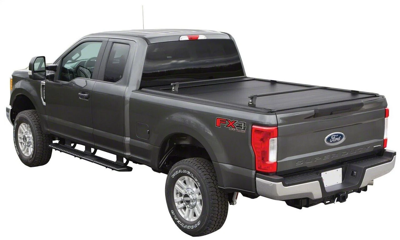 Pace Edwards UltraGroove Metal Retractable Bed Cover; Matte Black (20-26 Sierra 3500 HD w/ 8-Foot Long Box)