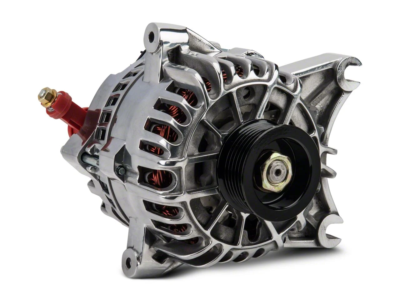 PA Performance Alternator; 130 Amp; Polished (01-04 Mustang V6)