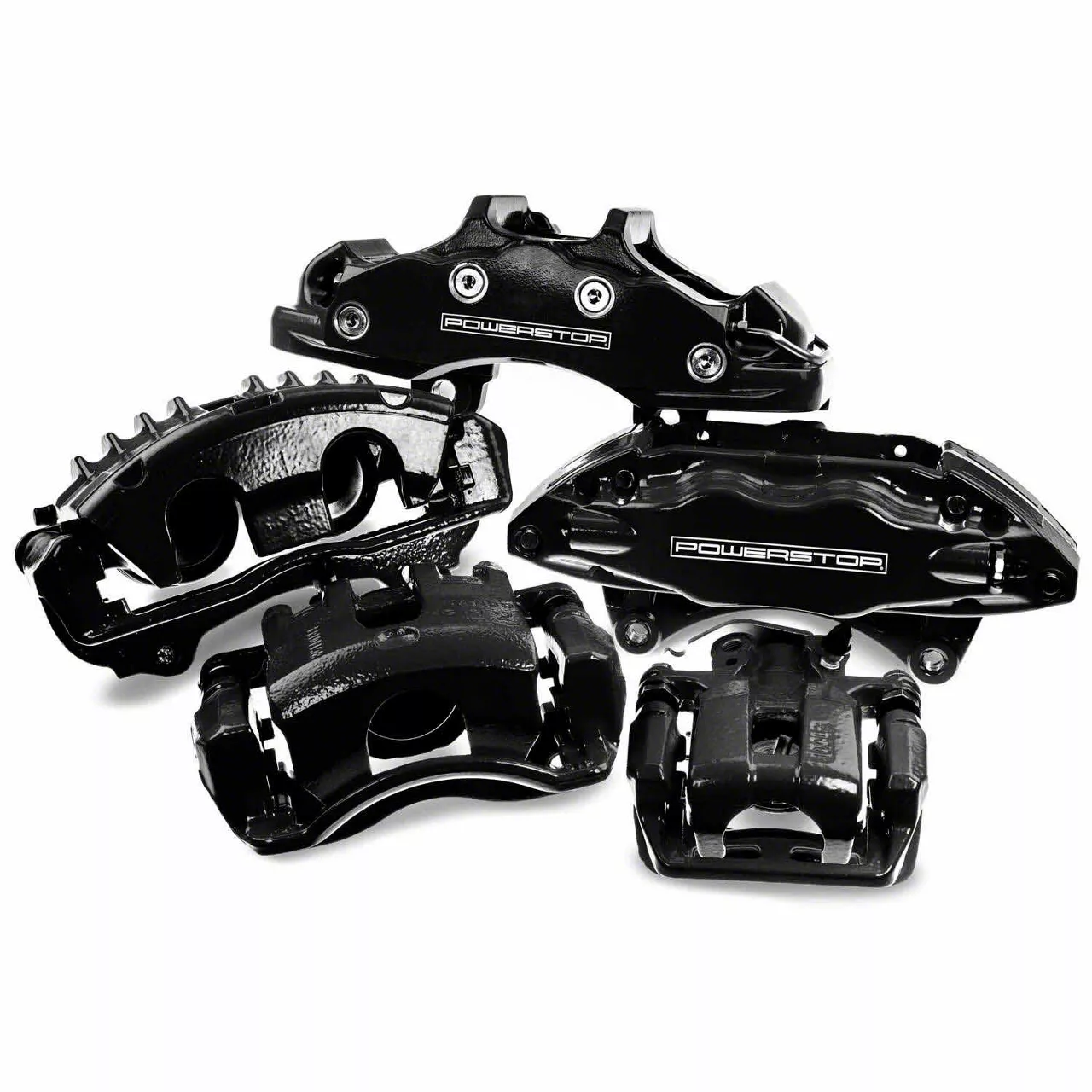 PowerStop Performance Front Brake Calipers; Black (06-11 Charger w/ Dual Piston Front Calipers)