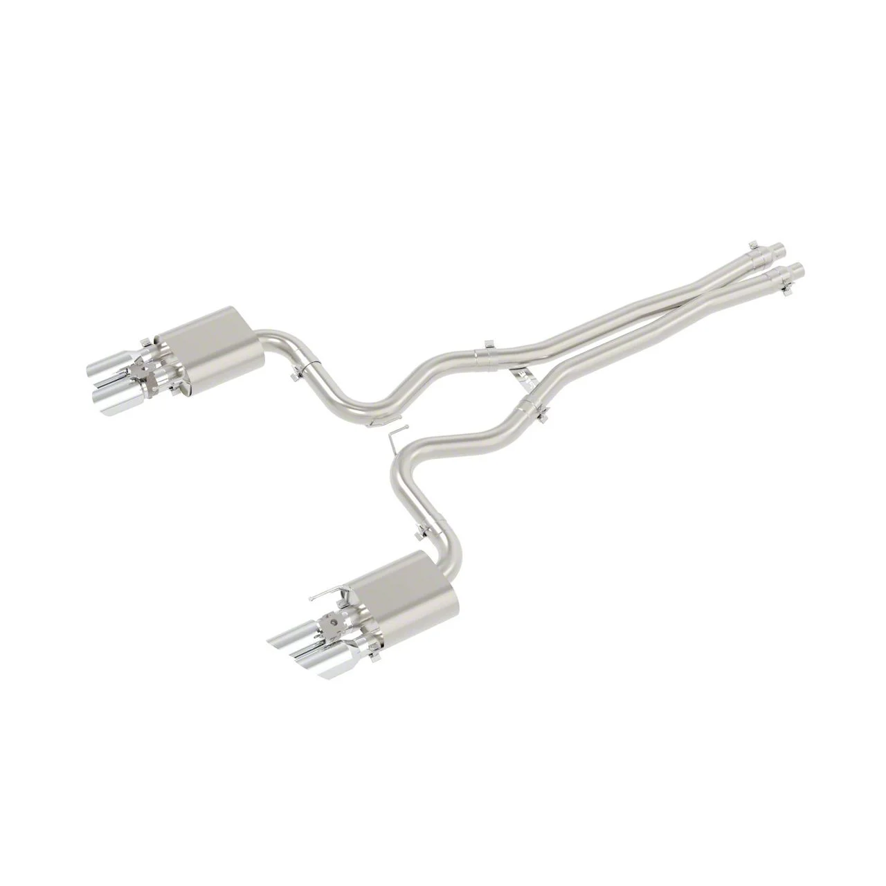 PPE Cat-Back Exhaust with Raw Tubes and Polished Tips (18-23 Mustang GT Fastback w/ Active Exhaust)