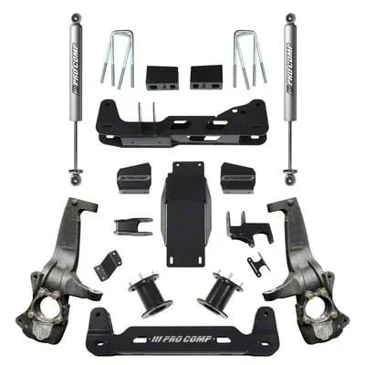 Pro Comp Suspension 6-Inch Suspension Lift Kit with PRO-M Shocks (19-26 4WD Silverado 1500, Excluding Trail Boss)