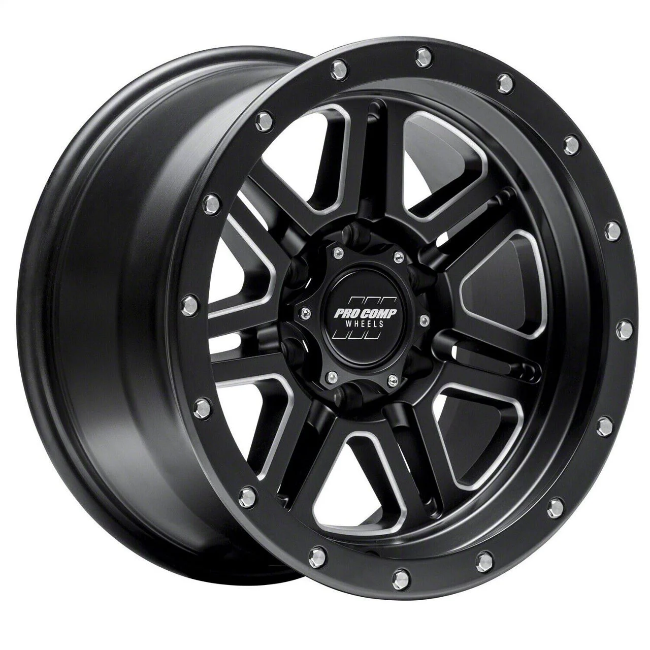 Pro Comp Wheels 62 Series Apex Satin Black Milled 6-Lug Wheel; 17x9; -6mm Offset (15-20 Yukon)