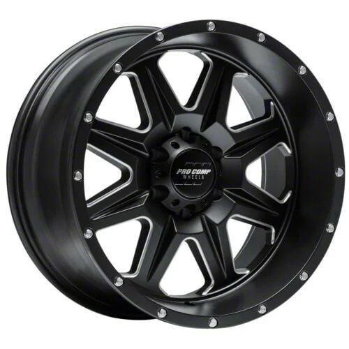Pro Comp Wheels 63 Series Recon Satin Black Milled 6-Lug Wheel; 17x9; -6mm Offset (15-20 Yukon)