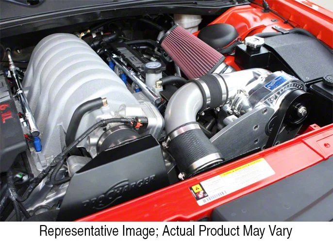 Procharger High Output Intercooled Supercharger Complete Kit with P-1SC-1; Polished Finish (08-10 6.1L HEMI Challenger)