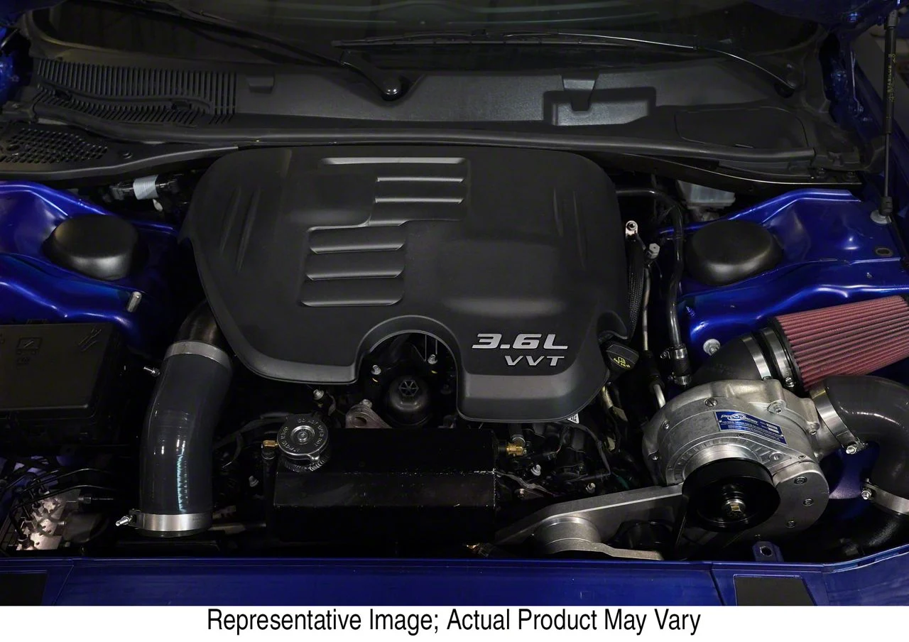 Procharger High Output Intercooled Supercharger Complete Kit with P-1SC-1; Black Finish (15-23 3.6L Challenger)