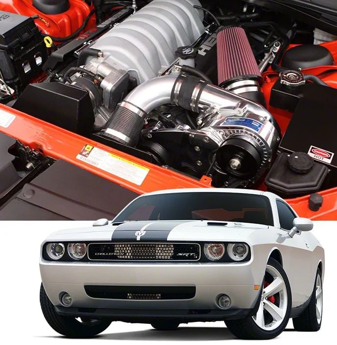 Procharger High Output Intercooled Supercharger Complete Kit with P-1SC-1; Satin Finish (08-10 6.1L HEMI Challenger)