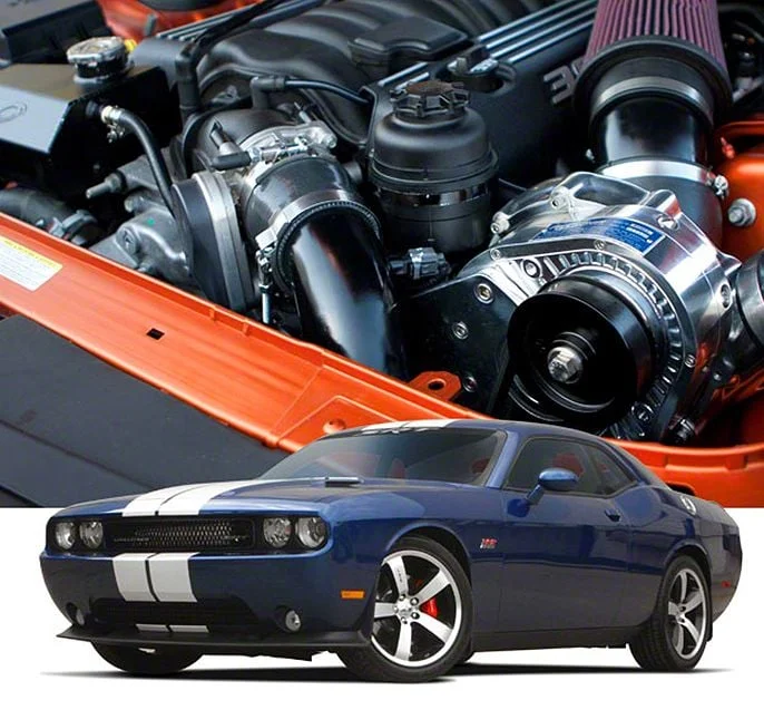 Procharger High Output Intercooled Supercharger Complete Kit with P-1SC-1; Satin Finish (11-14 6.4L HEMI Challenger)