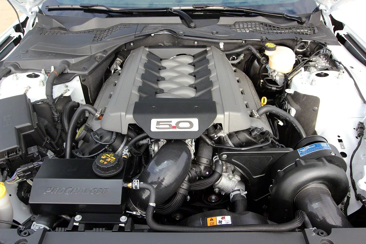 Procharger High Output Intercooled Supercharger Complete Kit with P-1SC-1; Satin Finish (15-17 Mustang GT)