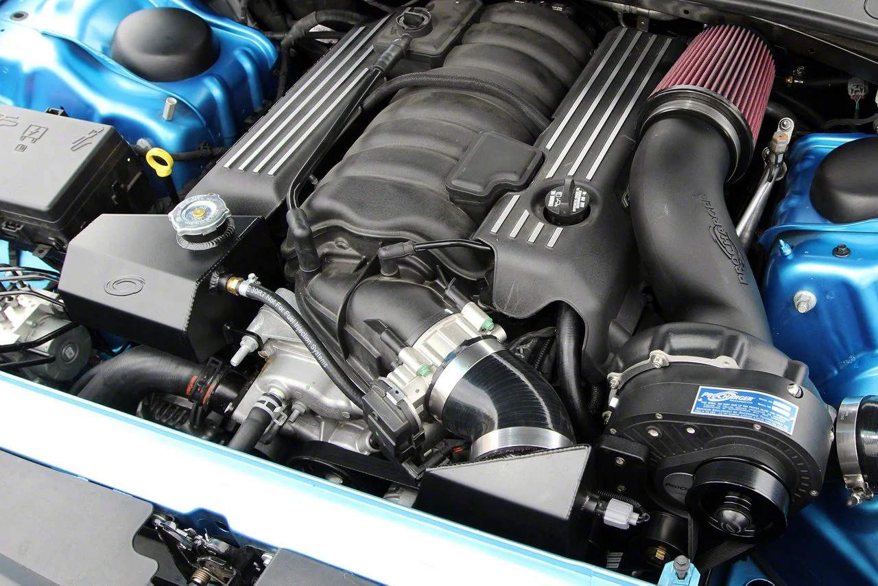 Procharger Stage II Intercooled Supercharger Complete Kit with P-1SC-1; Satin Finish (15-23 6.4L HEMI Challenger)