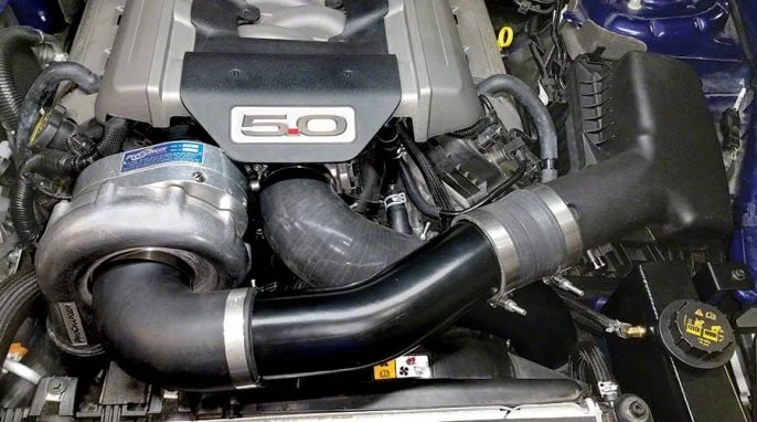 Procharger High Output Intercooled Supercharger Complete Kit with Factory Airbox and P-1SC-1; Satin Finish (15-17 Mustang GT)