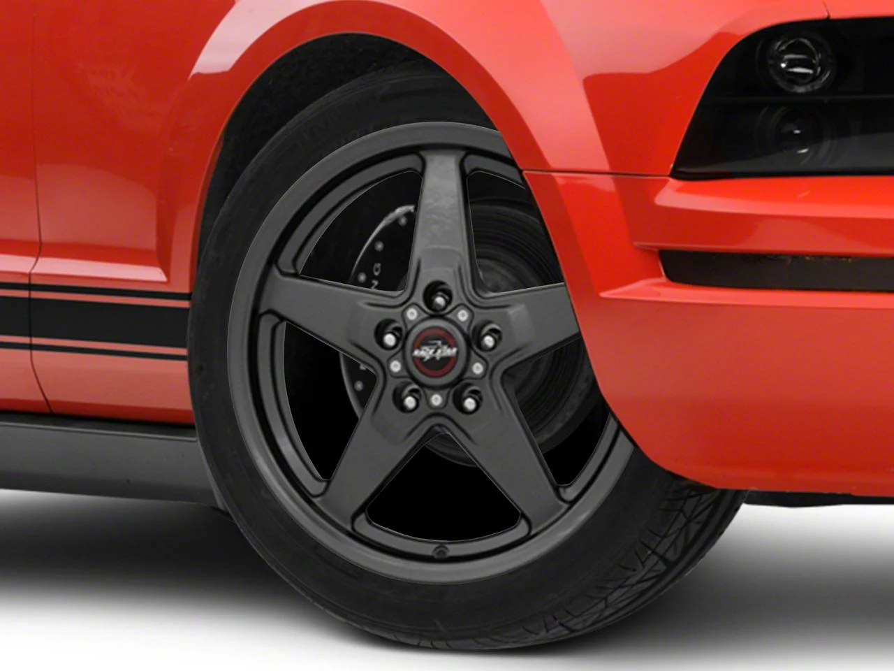 Race Star 92 Drag Star Bracket Racer Metallic Gray Wheel; Front Only; 17x7; -6.4mm Offset (05-09 Mustang)