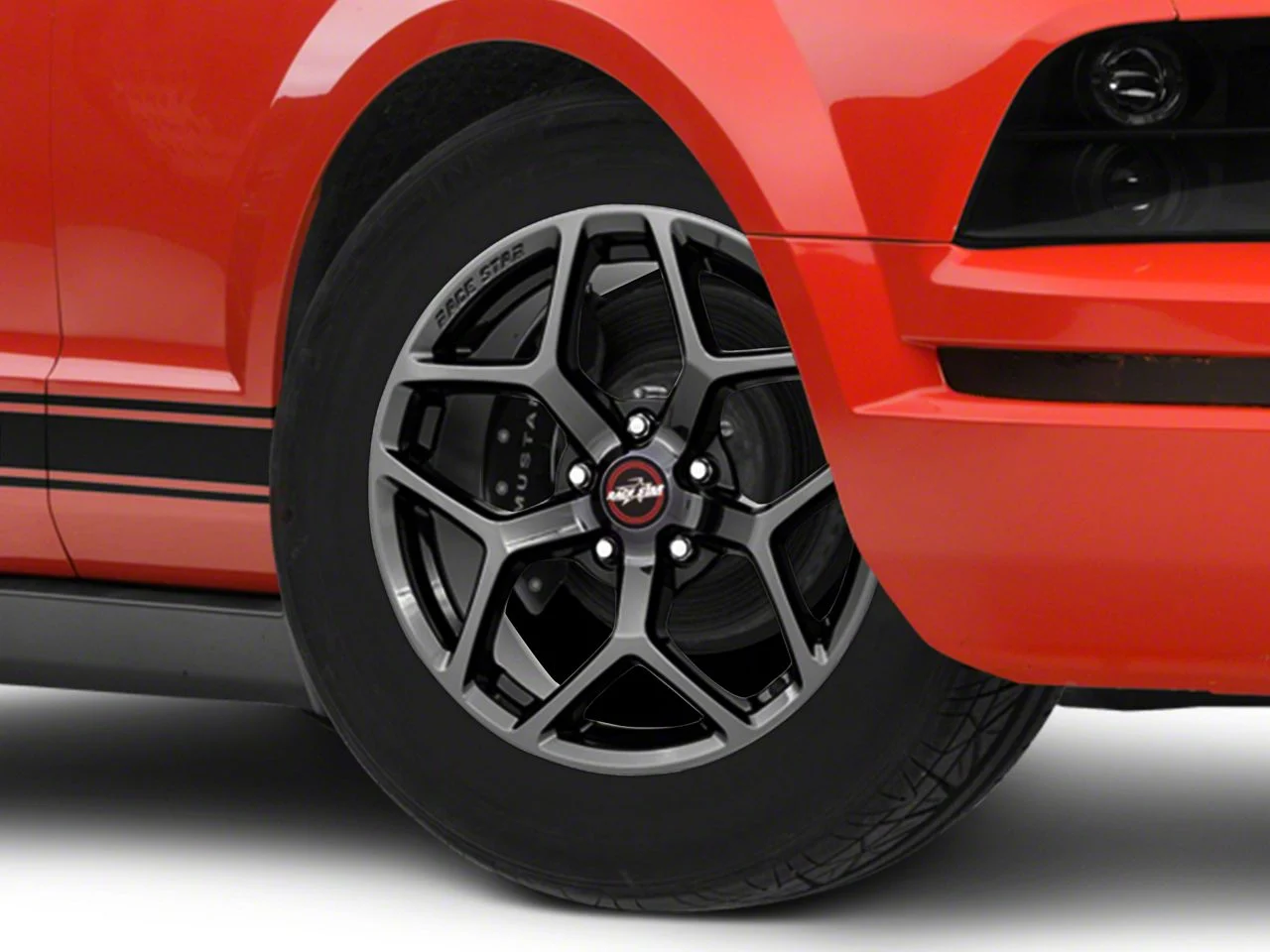 Race Star 95 Recluse Black Chrome Wheel; Front Only; 17x4.5; 25.4mm Offset (05-09 Mustang)