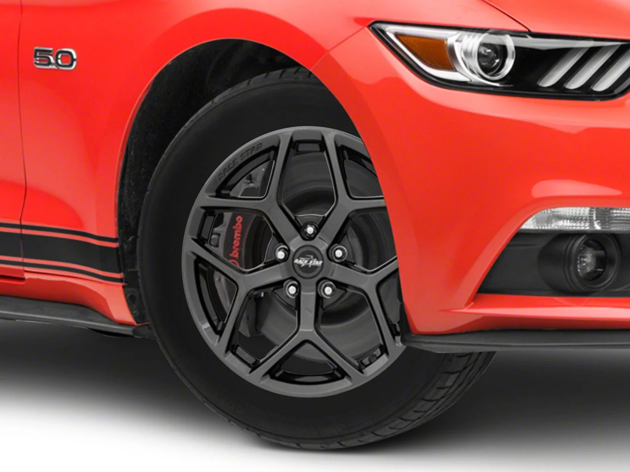 Race Star 95 Recluse Black Chrome Wheel; Front Only; 17x4.5; 25.4mm Offset (15-23 Mustang GT w/o Performance Pack, EcoBoost, V6)