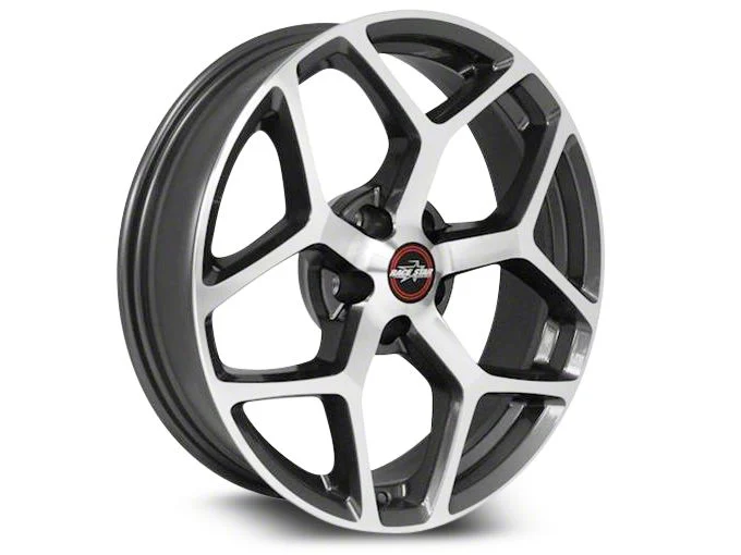 Race Star 95 Recluse Metallic Gray Wheel; Rear Only; 17x10.5; 48mm Offset (15-23 Mustang GT, EcoBoost, V6)