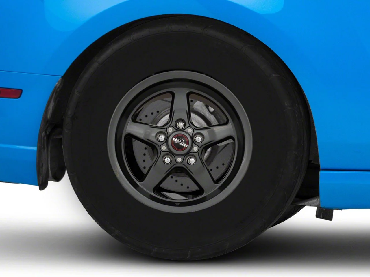 Race Star 92 Drag Star Bracket Racer Metallic Gray Wheel; Rear Only; 15x10; 44mm Offset (10-14 Mustang, Excluding 13-14 GT500)