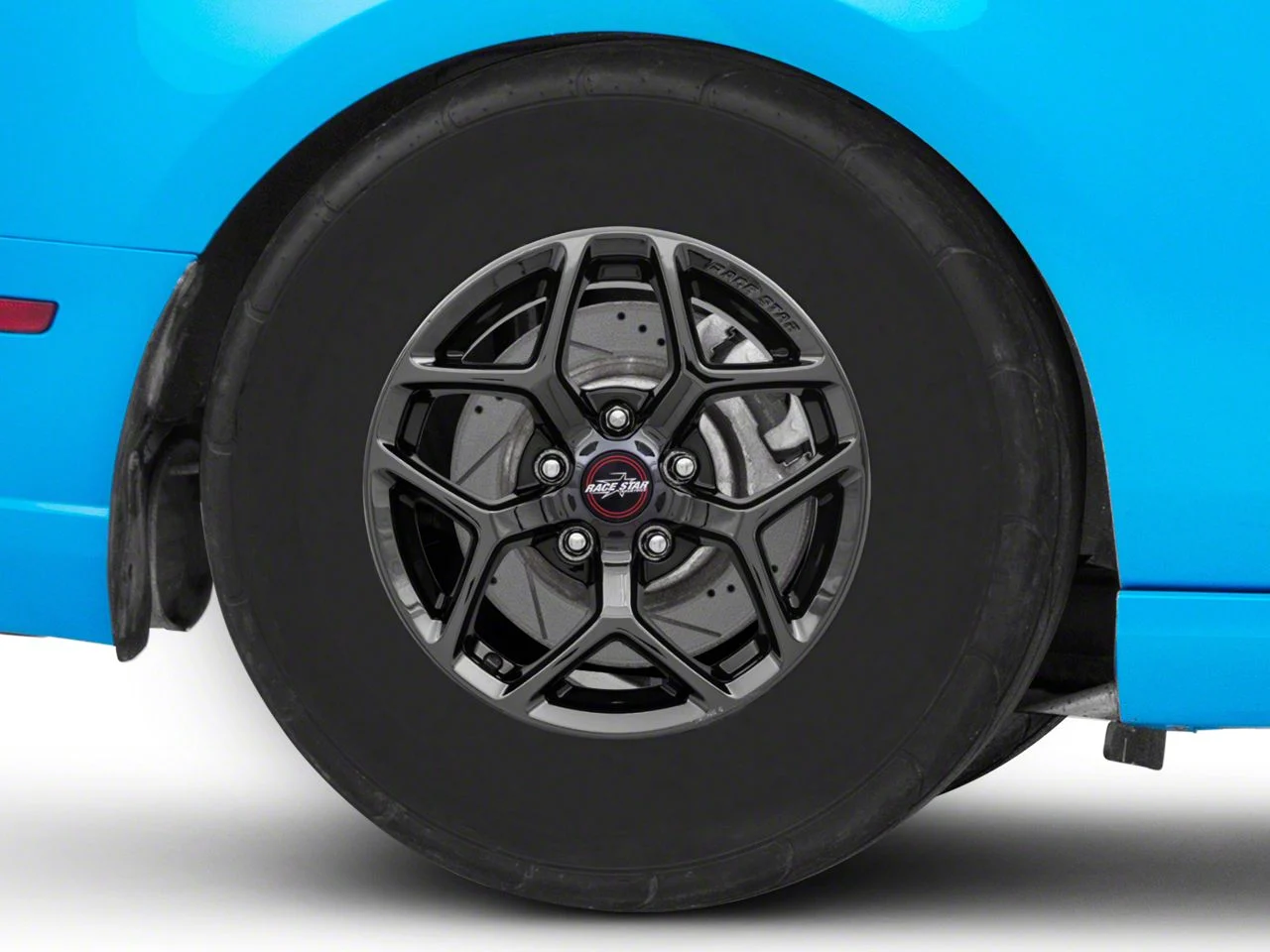 Race Star 95 Recluse Black Chrome Wheel; Rear Only; 15x10; 44mm Offset (10-14 Mustang)