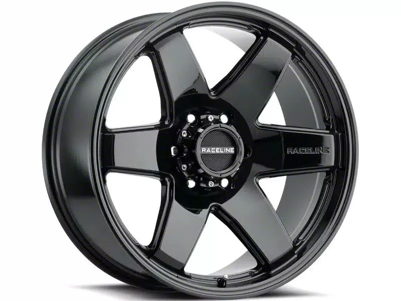 Raceline Addict Gloss Black 6-Lug Wheel; 18x9; -12mm Offset (07-14 Yukon)